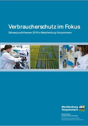 Titelseite der Punlikation Verbraucherschutz im Fokus - Schwerpunkthemen 2019